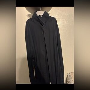 Axist Modern Fit Men’s Black Long Sleeve Button Up Dress Shirt Size XL